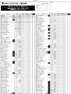 【NEW】リキューレコミックス4月刊の注文書