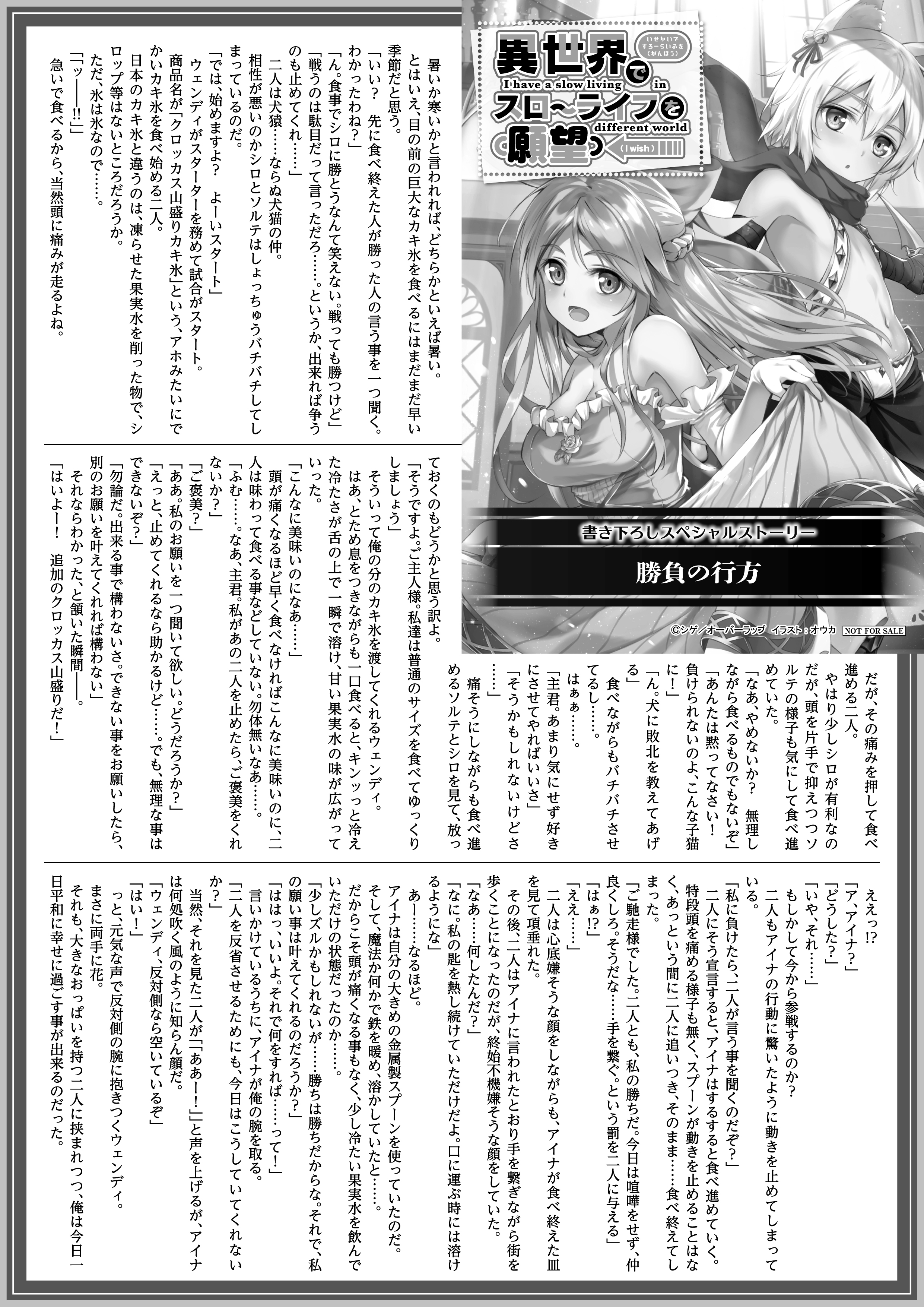 【ノベルス】「異世界でスローライフを（願望）2」A4SSペーパー