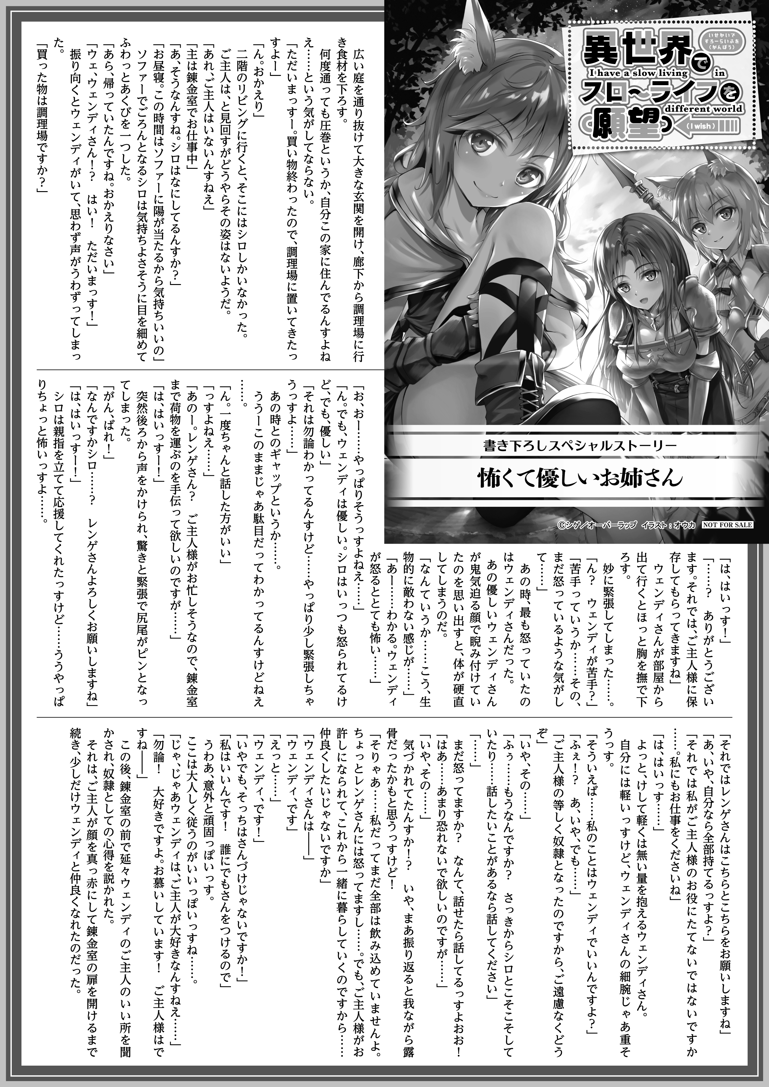 【ノベルス】「異世界でスローライフを（願望）3」A4SSペーパー