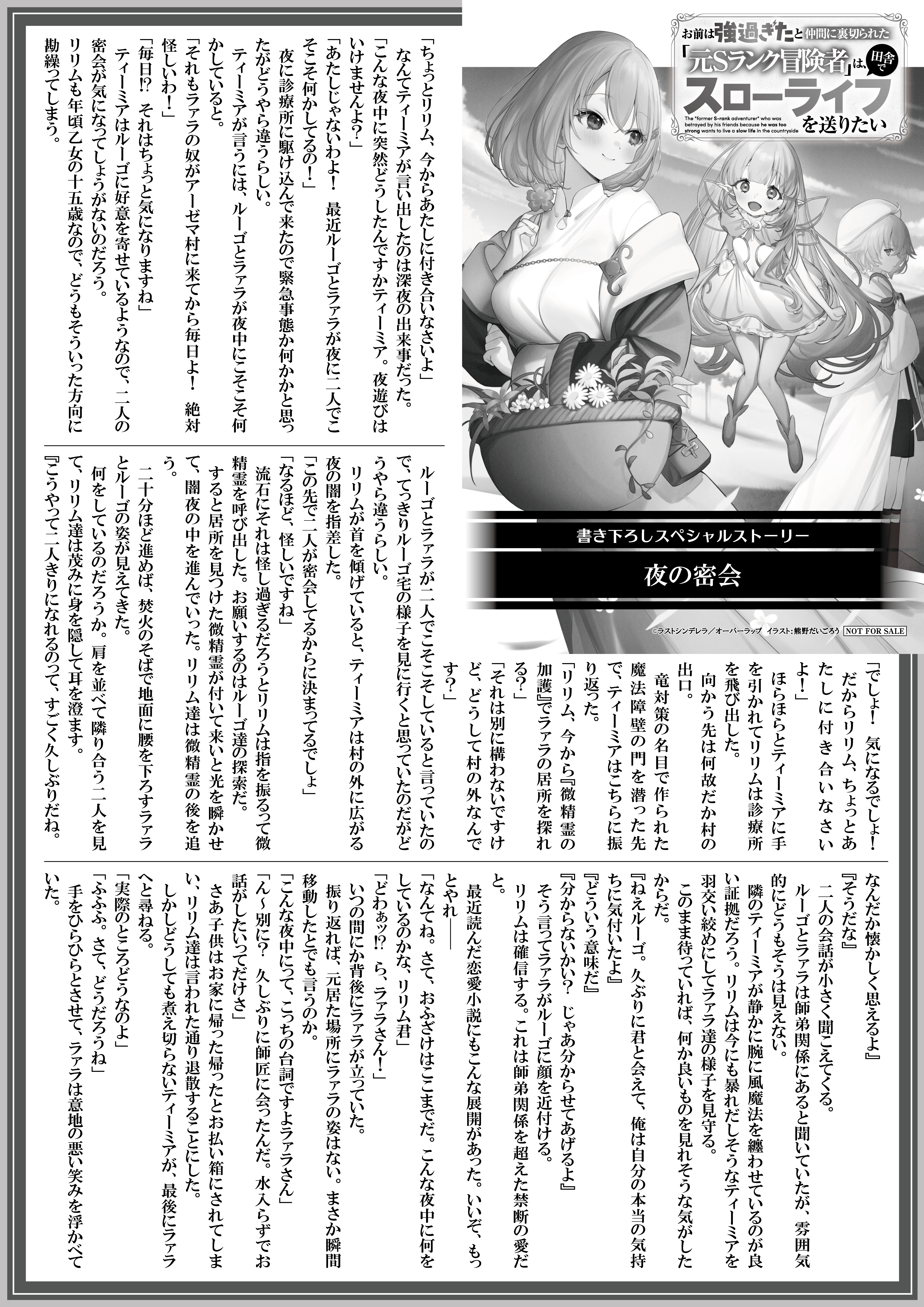 【ノベルス】『お前は強過ぎたと仲間に裏切られた「元Sランク冒険者」は、田舎でスローライフを送りたい-2』A4SSペーパー