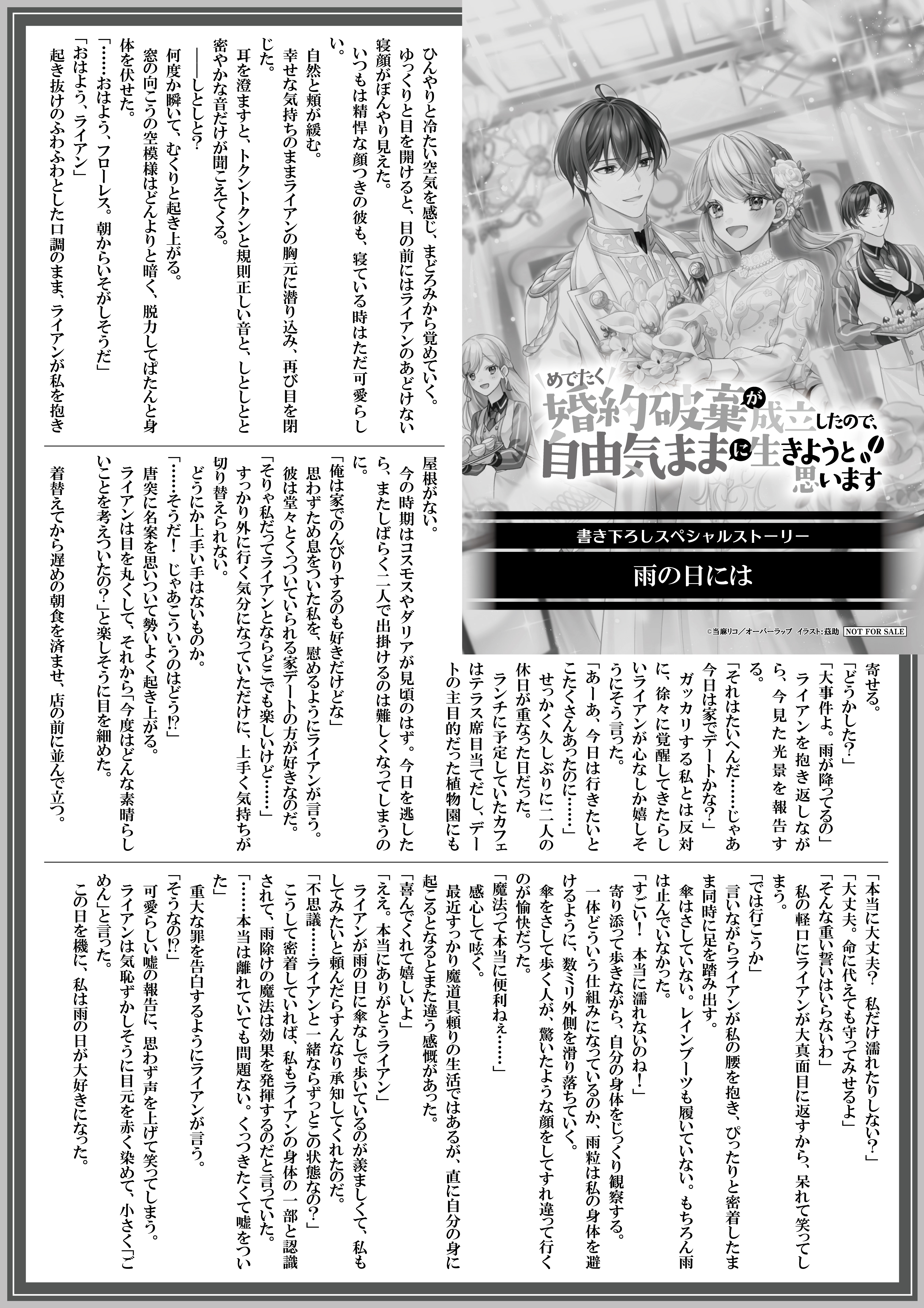 【ノベルス】『めでたく婚約破棄が成立したので、自由気ままに生きようと思います3』A4SSペーパー