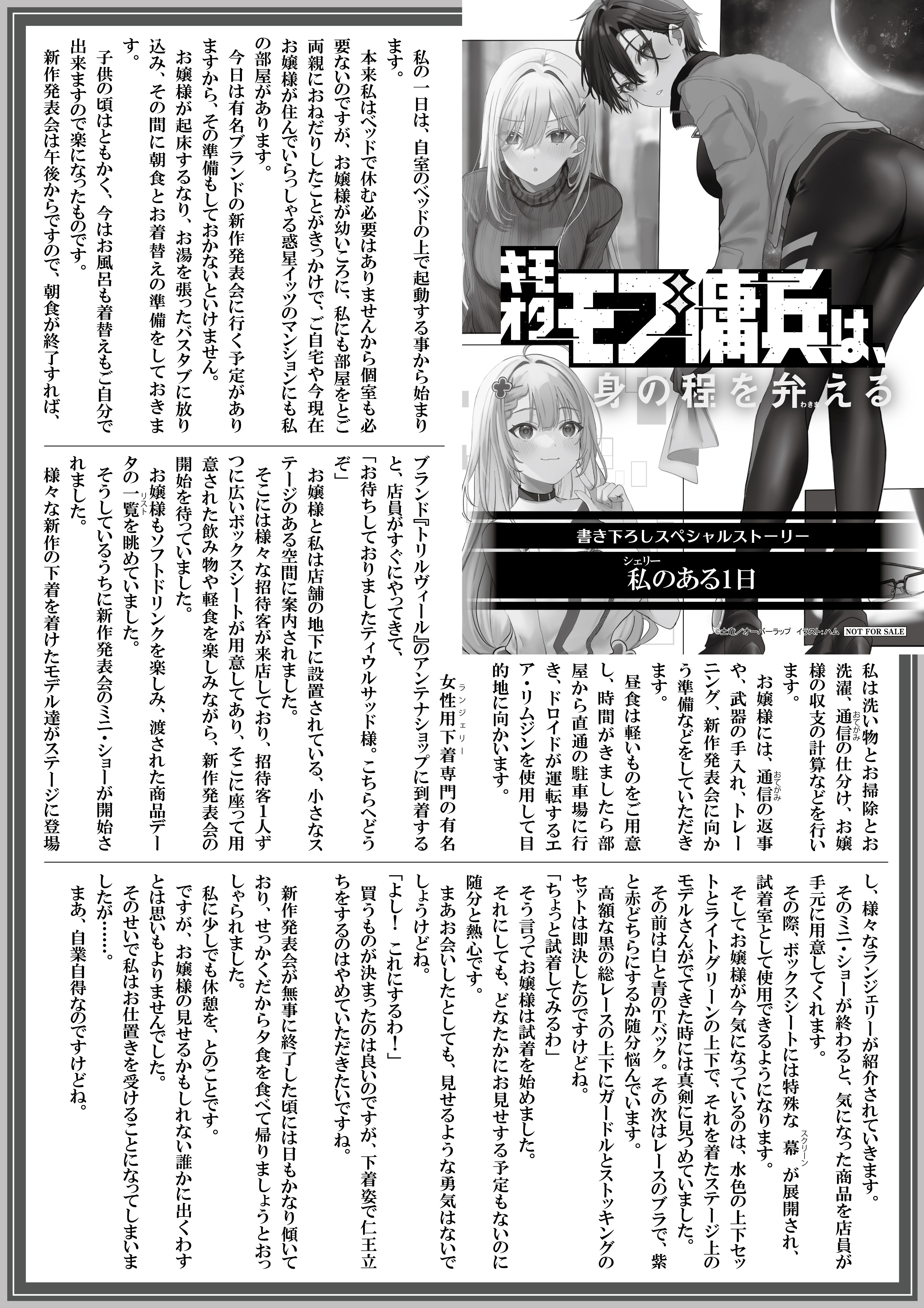 【ノベルス】『キモオタモブ傭兵は、身の程を弁(わきま)える』A4SSペーパー