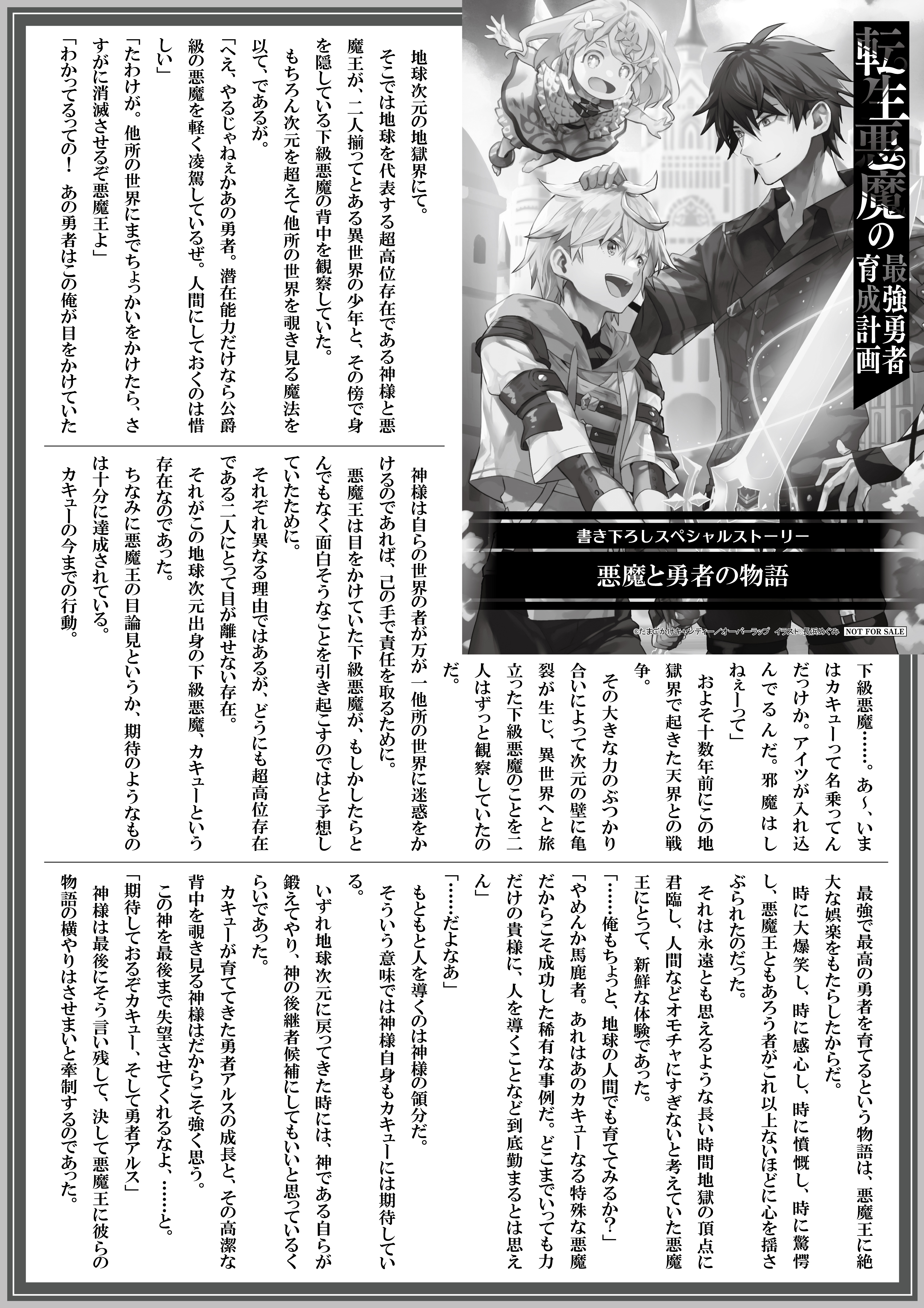 【ノベルス】『転生悪魔の最強勇者育成計画-3』A4SSペーパー