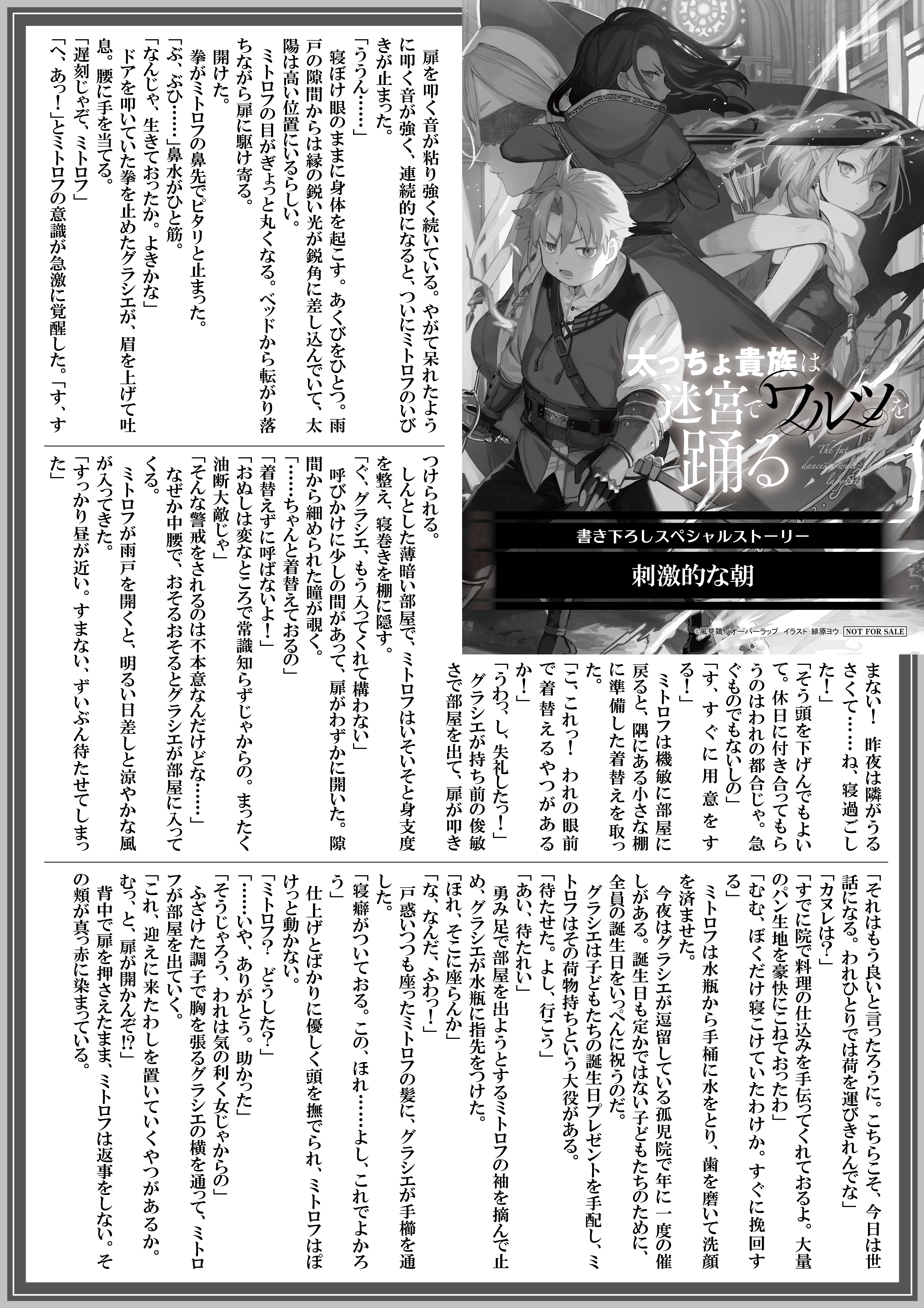 【ノベルス】【特約店】『太っちょ貴族は迷宮でワルツを踊る-3』A4SSペーパー