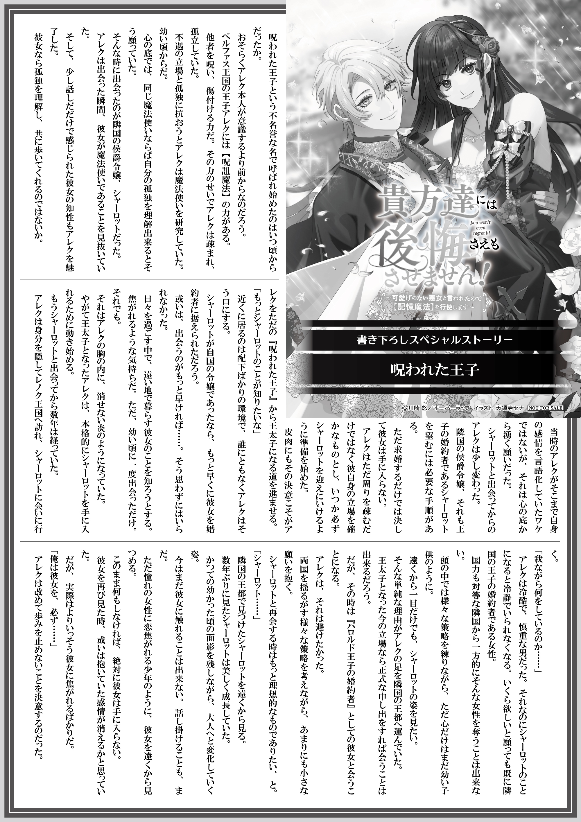 【ノベルス】【特約店】『貴方達には後悔さえもさせません！③』A4SSペーパー