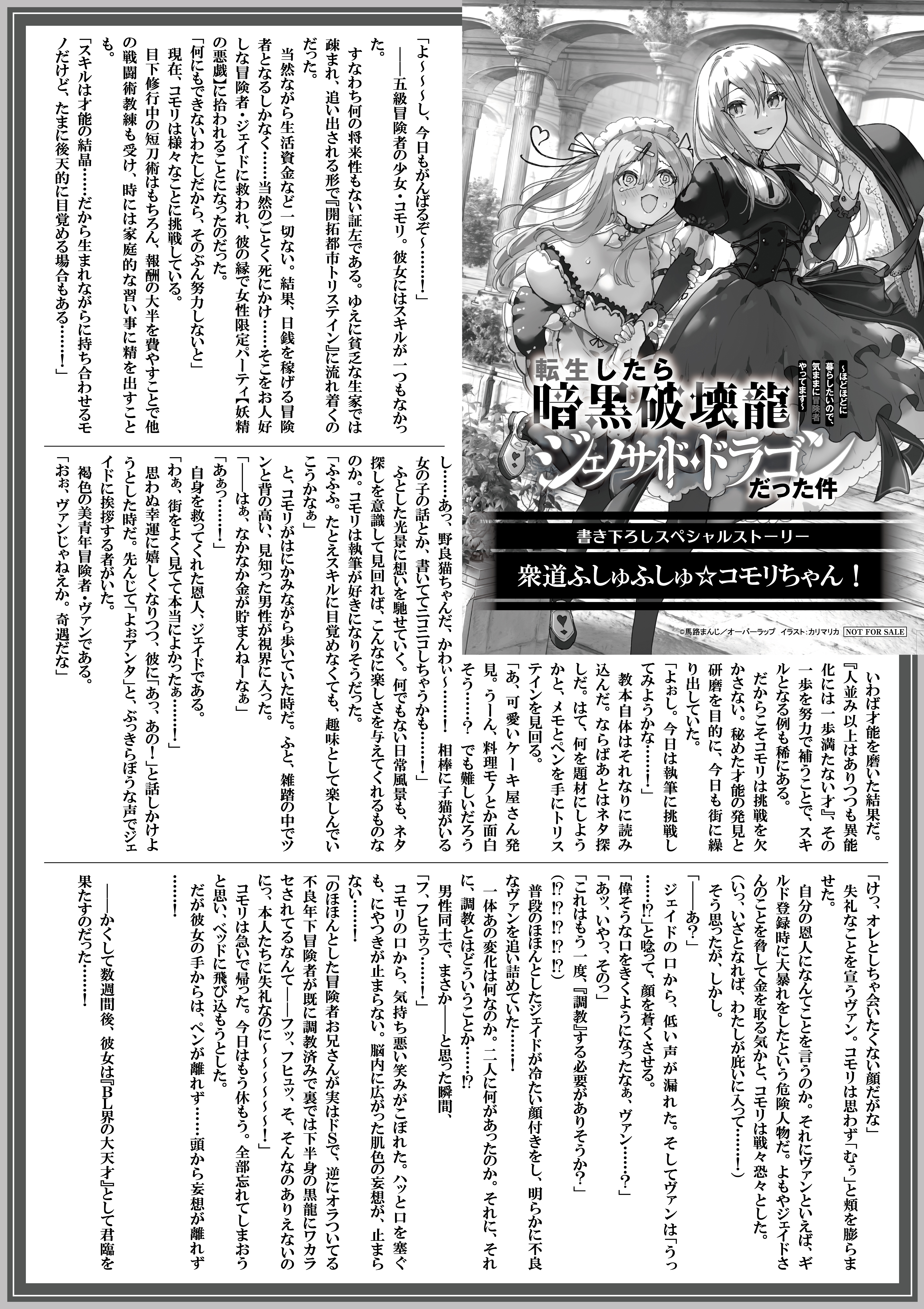 【ノベルス】【特約店】『転生したら暗黒破壊龍ジェノサイド・ドラゴンだった件-2』A4SSペーパー