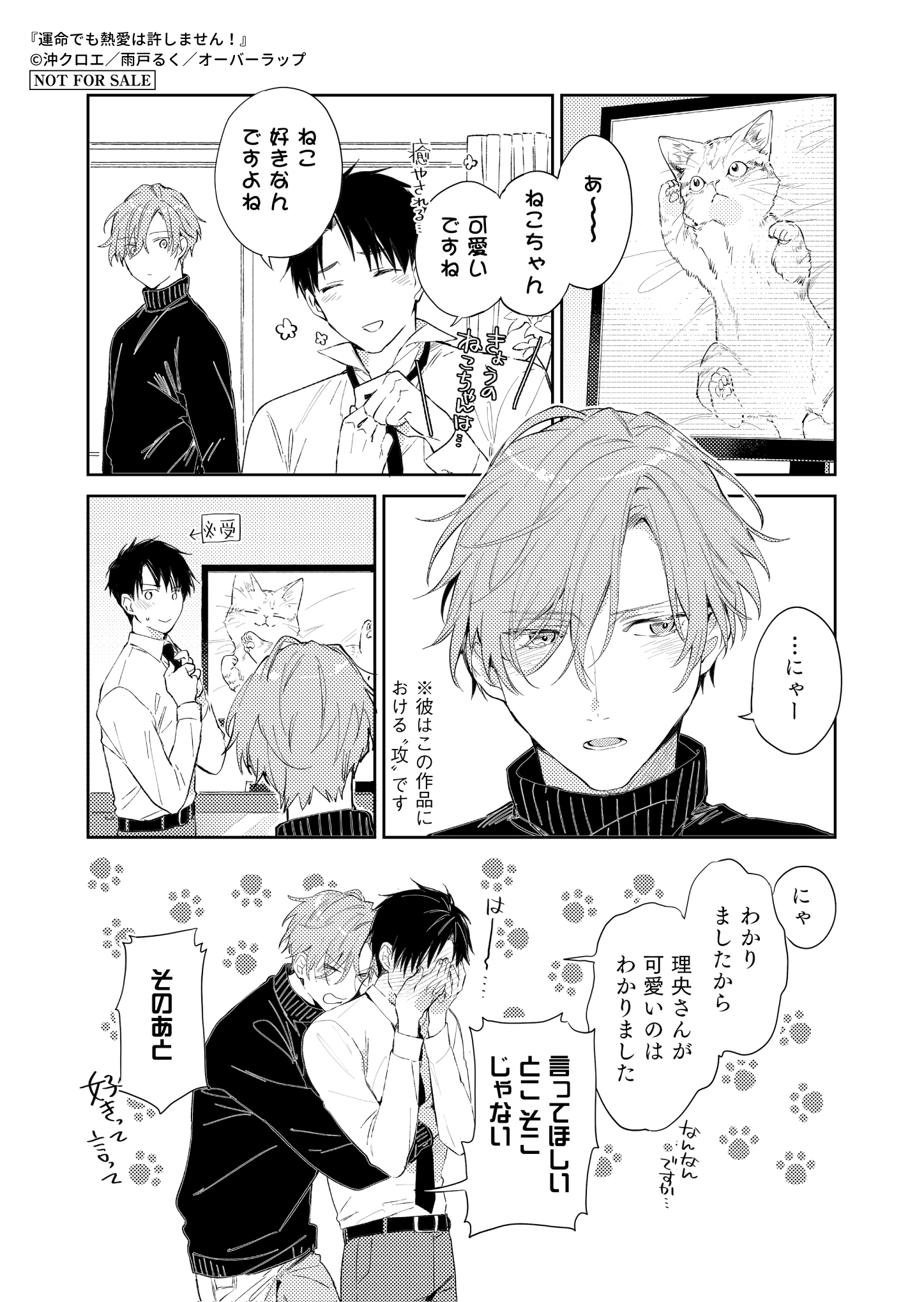 【リキューレ】『運命でも熱愛は許しません！』A6ペーパー