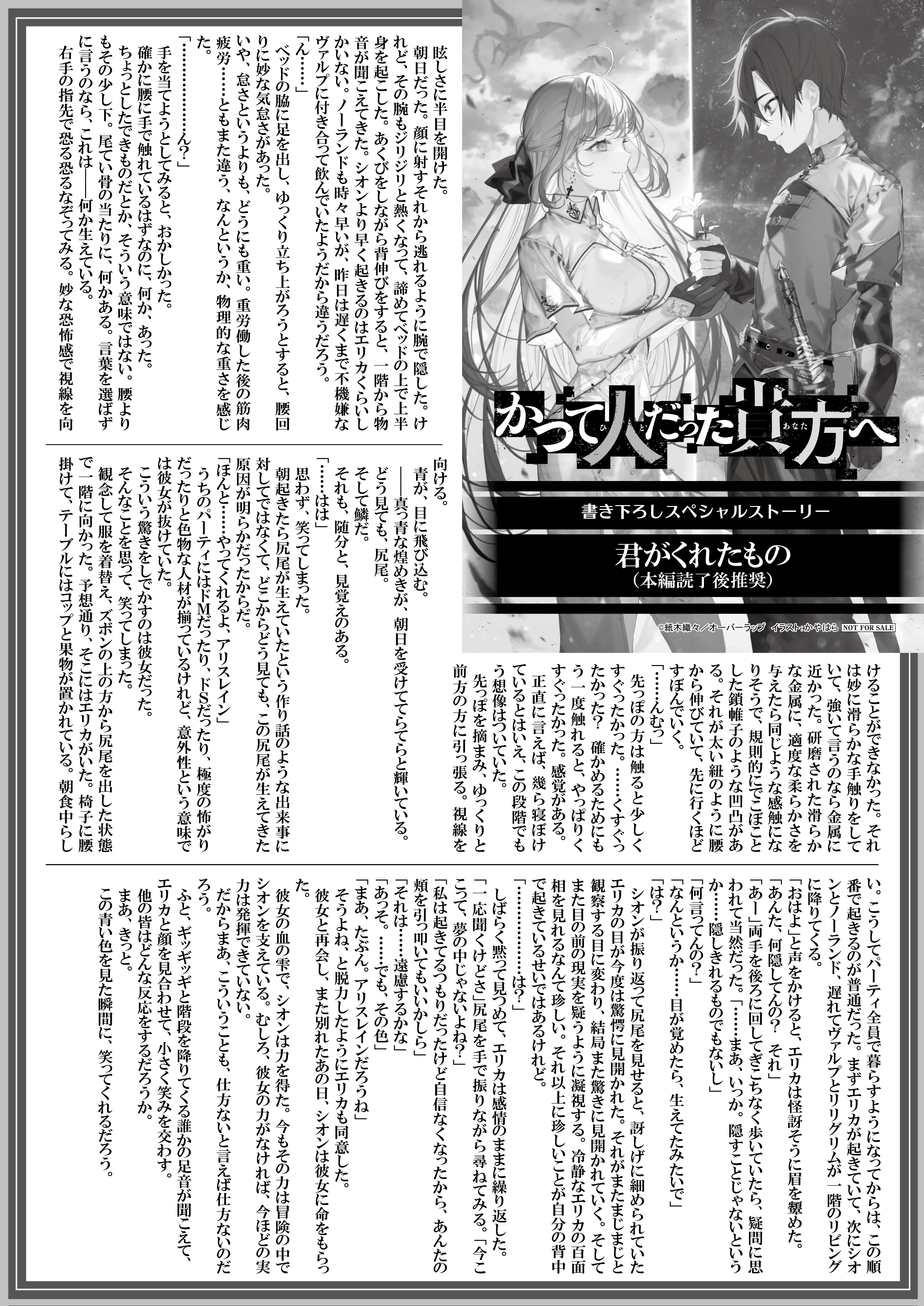 【文庫】『かつて人だった貴方へ-2.次に出会う世界でも』B5SSペーパー