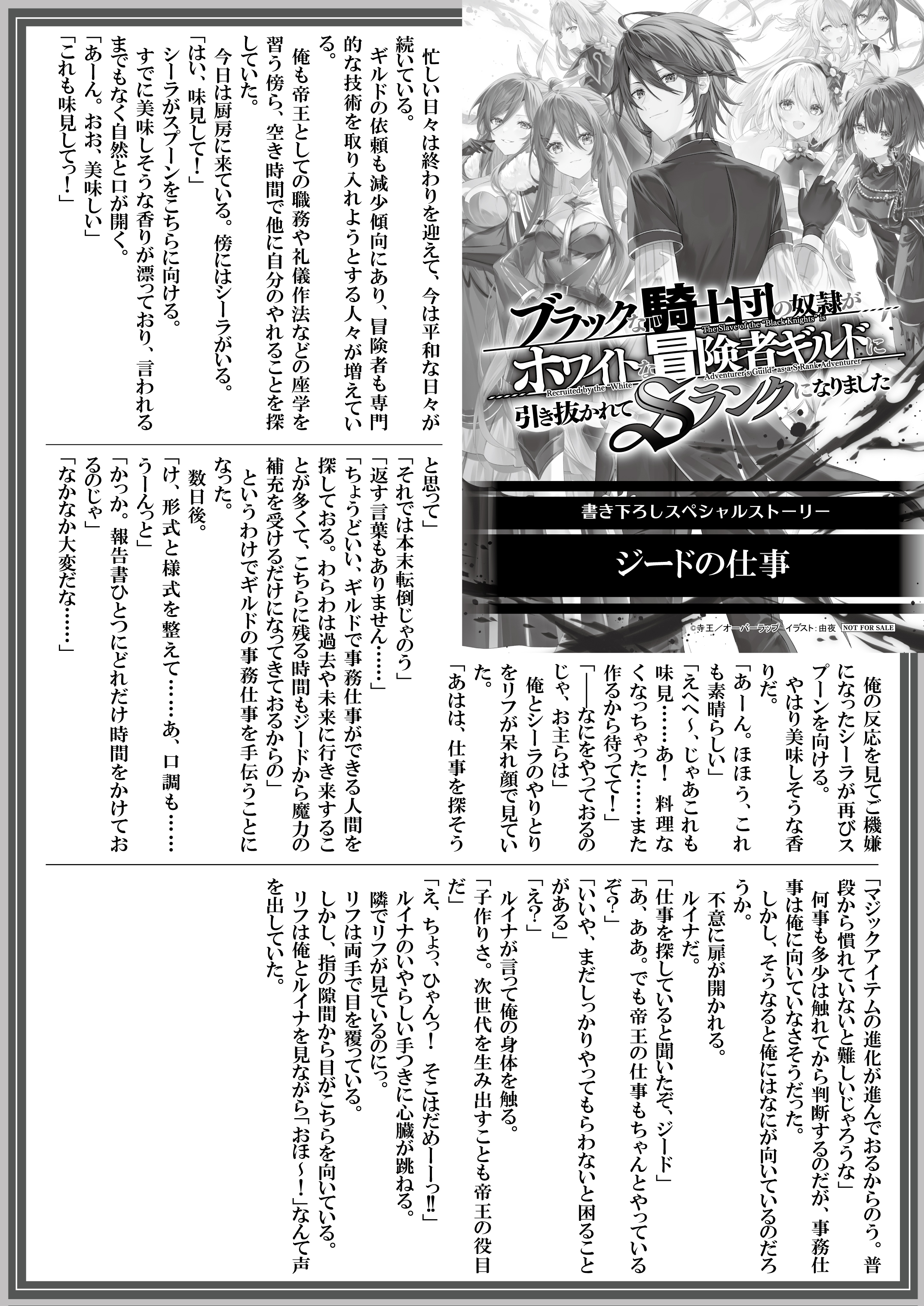 【文庫】『ブラックな騎士団の奴隷がホワイトな冒険者ギルドに引き抜かれてSランクになりました-9』B5SSペーパー