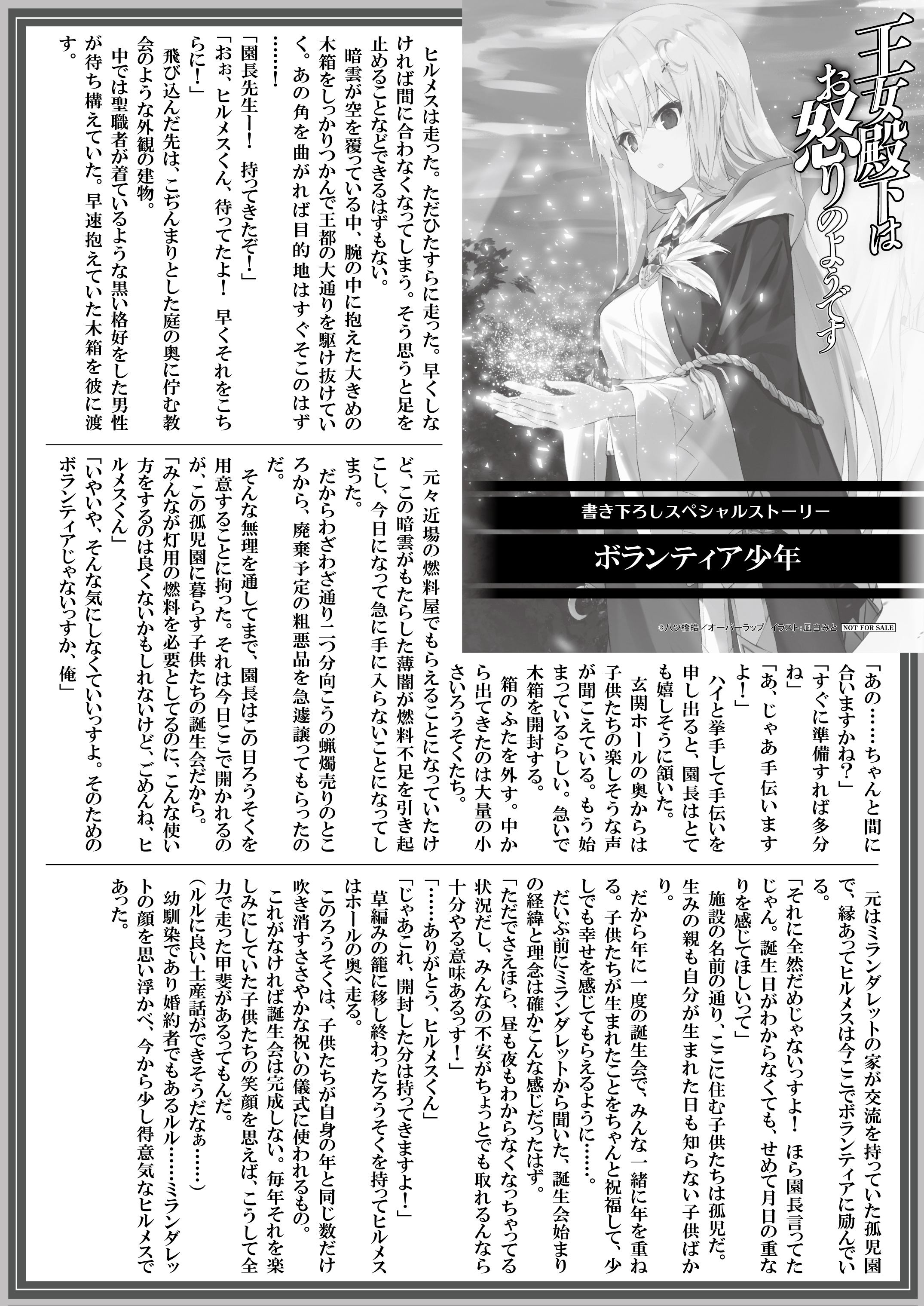 【文庫】『王女殿下はお怒りのようです-8.白き少女と未知の光』B5SSペーパー