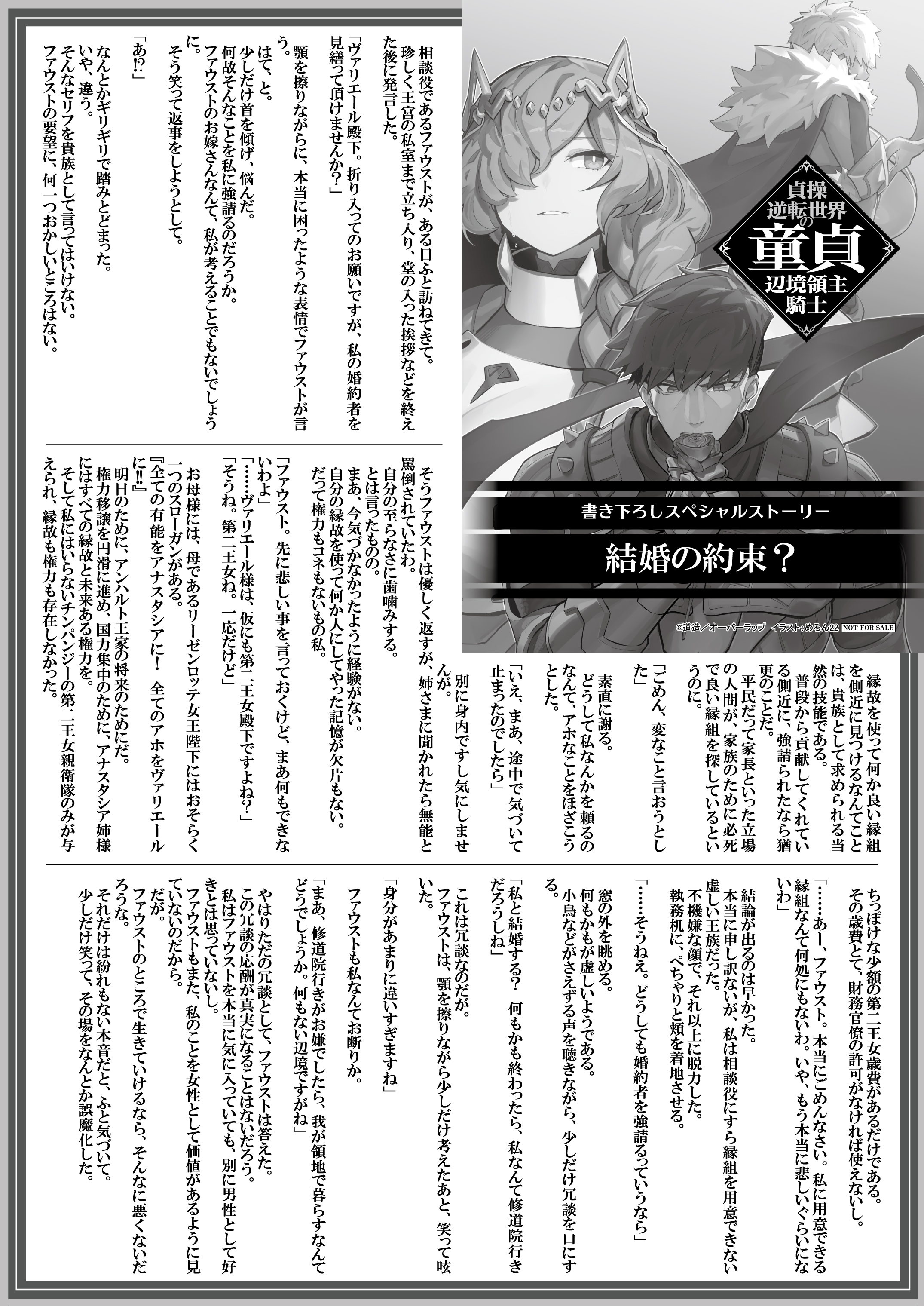 【文庫】『貞操逆転世界の童貞辺境領主騎士-2』B5SSペーパー